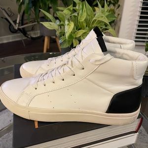 Steve Madden Men’s white hightop coastline sneaker 9